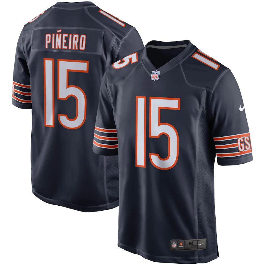 Men Chicago Bears #15 Eddy Pineiro Nike Navy Game Player NFL Jersey->chicago bears->NFL Jersey